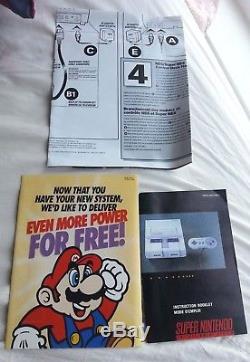 Super Nintendo SNES System Console COMPLETE CIB in Original Box with styrofoam