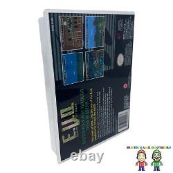 100% Authentic E. V. O. Search for Eden (Super Nintendo SNES) Cartridge & Case EVO