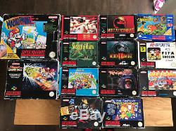 13x Super Nintendo SNES Job Lot Bundle Boxed Games