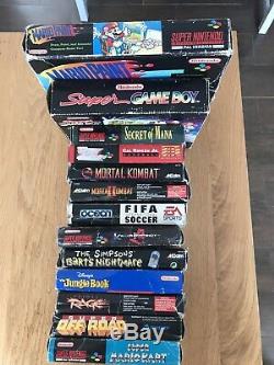 13x Super Nintendo SNES Job Lot Bundle Boxed Games