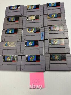 15 Super Nintendo SNES Games Lot- Super Mario World x15
