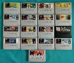 17x SUPER NINTENDO SNES GAMES. ALL TESTED & WORKING. NINTENDO. FREE UK P&P