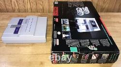 1991 Super Nintendo SNES Mario World Early BOX Set Early FIRST Print TESTED NICE