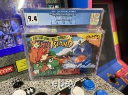 1995 SNES Super Mario World 2 Yoshi's Island Graded CGC 9.4 CIB with 9.8 Cart