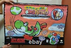 1995 Super Mario World 2 Yoshi's Island SNES Super Nintendo Vintage Vinyl Banner