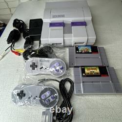 1CHIP Super Nintendo SNES Console /2 Controllers, Power, AV Cables, 2 Games