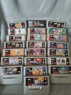 22 Snes Cartridges Joblot Super Nintendo Bundle jungle book dropzone yogi