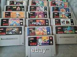 22 Snes Cartridges Joblot Super Nintendo Bundle jungle book dropzone yogi