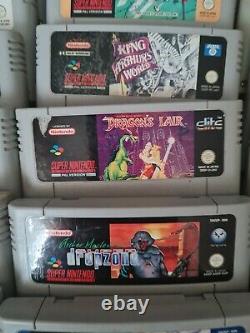 22 Snes Cartridges Joblot Super Nintendo Bundle jungle book dropzone yogi