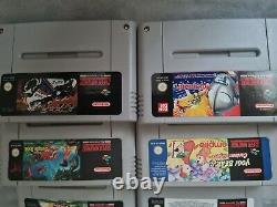 22 Snes Cartridges Joblot Super Nintendo Bundle jungle book dropzone yogi