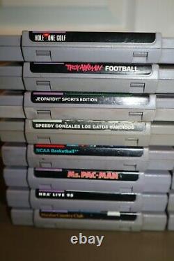 23 Super Nintendo SNES Game Collection Bulk Lot With Video Games Only (NO CASE)