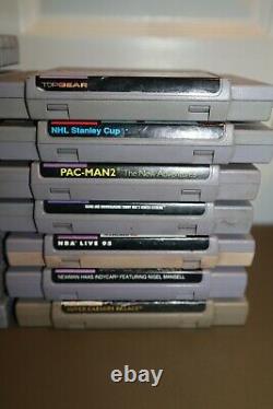 23 Super Nintendo SNES Game Collection Bulk Lot With Video Games Only (NO CASE)