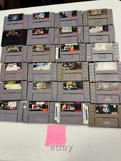 24 Super Nintendo SNES Games Lot- Mega Man X, Tetris 2, NBA Jam TE, Equinox
