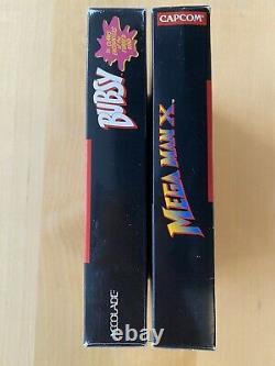 2 Boxes Mega Man X Bubsy Snes Near Mint Sammlung Lot Super Nintendo Boxes Only