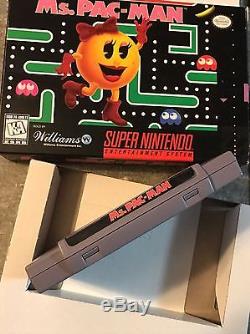 2-CIB SNES CIB Video Games Ms. Pac-Man & Super Tennis -Super Nintendo- Like N
