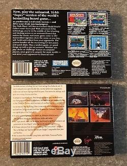 2-CIB SNES Video Games The Lion King & Monopoly Great ConditionSuper Nintendo