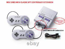 2 SNES Mini Classic Super Nintendo System Console Controller Extension Cable 6FT