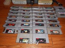 2 Super Nintendo consoles SNES bundle with 20 games lot Mario Zelda Donkey Kong