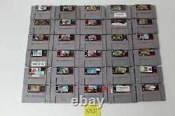 30 Super Nintendo SNES Games Tetris & Dr Mario, Mario Kart, Power Rangers Movie