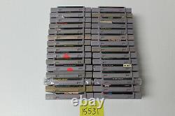30 Super Nintendo SNES Games Tetris & Dr Mario, Mario Kart, Power Rangers Movie