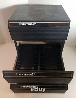 3x Nintendo 64 & SNES 24-Game Storage Case Cartridge Holder N64 Box Cabinet