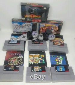 6 Super Nintendo games Lot bundle CIB controllers manuals OEM Snes game