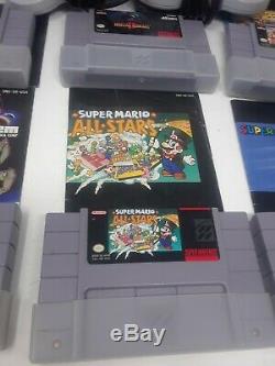 6 Super Nintendo games Lot bundle CIB controllers manuals OEM Snes game