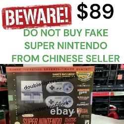 $89 BEAWARE OF FAKE FROM CHINA Super Nintendo Entertainment System SNES Classic