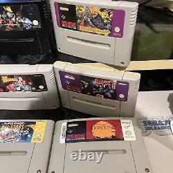 9x snes games carts only super nintendo Mario Ghouls Ghosts, Aladdin, Lion King