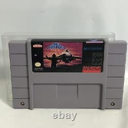 AUTHENTIC Aero Fighters (Super Nintendo) SNES Cartridge RARE With Protector Clean