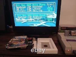 Aerobiz Supersonic CIB With Inserts Missing Poster KOEI Snes Super Nintendo 1995