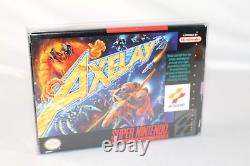 Axelay SNES Super Nintendo Complete CIB Authentic! GREAT Condition! VERY RARE