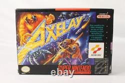 Axelay SNES Super Nintendo Complete CIB Authentic! GREAT Condition! VERY RARE