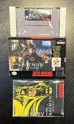 BATMAN RETURNS SNES CIB AUTHENTIC SUPER NINTENDO GAME WithMANUAL IN BOX PROTECTOR