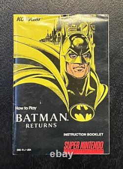 BATMAN RETURNS SNES CIB AUTHENTIC SUPER NINTENDO GAME WithMANUAL IN BOX PROTECTOR