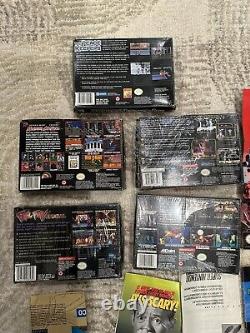 BIG LOT Super Nintendo SNES Boxes + Instruction Manual Peace Keepers Batman Doom