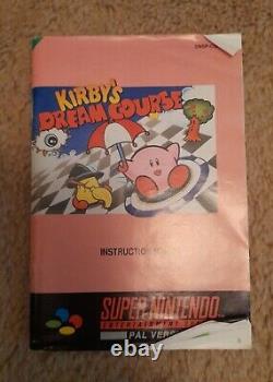 BOXED Super Nintendo Entertainment System SNES Kirby's Dream Course UK PAL Games