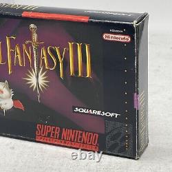 BOX ONLY Final Fantasy III 3 Super Nintendo SNES AUTHENTIC
