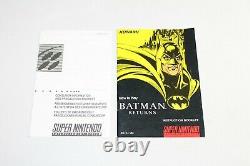 Batman Returns SNES Super Nintendo Complete CIB Authentic! Good Condition! RARE