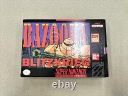 Bazooka Blitzkrieg SNES Game SNS-BY-USA Super Nintendo US Version Tested FC