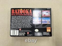 Bazooka Blitzkrieg SNES Game SNS-BY-USA Super Nintendo US Version Tested FC