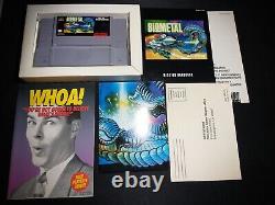 BioMetal Authentic Super Nintendo SNES EXMT+ condition COMPLETE n box w poster