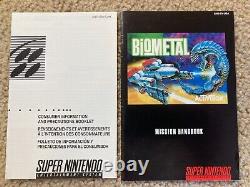Biometal (Super Nintendo SNES) Complete CIB with Poster + Ad COLLECTOR Worthy