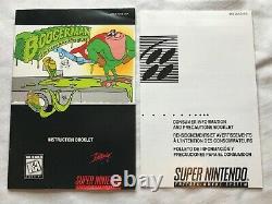 Boogerman (Super Nintendo SNES) Complete CIB with Poster + Ad