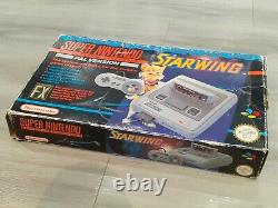 Boxed Super Nintendo Entertainment System SNES Console Starwing Edition
