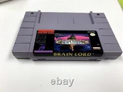 Brain Lord SNES Super Nintendo Complete in Box CIB with Inserts