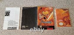 Brandish Super Nintendo SNES RPG Video Game CIB Complete Poster & Manual Lot