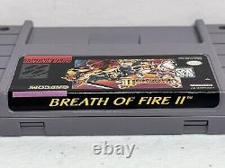 Breath of Fire 2 Super Nintendo SNES 1995 With Manual Map Authentic Tested Saves