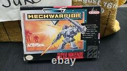 CIB MECHWARRIOR SUPER NINTENDO SNES VIDEO GAME COMPLETE IN BOX With PROTECTOR