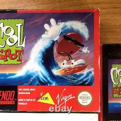 COOL SPOT COMPLETE BOX MANUAL SUPER NINTENDO SNES PAL FAH CIB ORIGINAL PACKAGING Good Condition